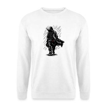 Chasseur d’Ombres en Cape de Pluie - Sweat-shirt Unisexe - blanc - Devant