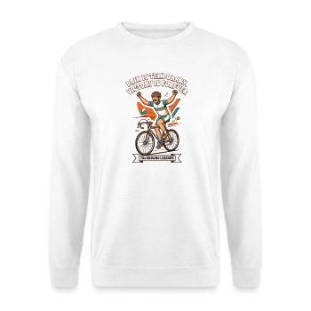 70s Vintage Cycling Poster Pain Is Temporary - Unisex Sweatshirt - white - Front