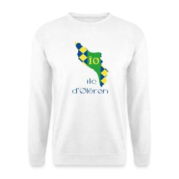 Île d'Oléron Carte Stylisée - Sweat-shirt Unisexe - blanc - Devant