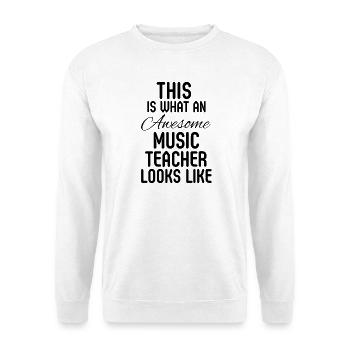 Musiklehrer-Wertschätzung Grundschulgeschenk - Unisex Pullover - Weiß - Vorne
