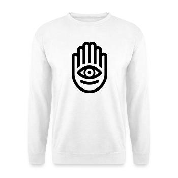 hand of Fatma Hamsa - Unisex Sweatshirt - white - Front