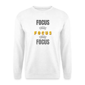 T-shirt Motivation Minimaliste - FOCUS - Sweat-shirt Unisexe - blanc - Devant