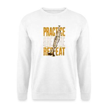 Trompettiste trompettiste en musique répétée - Sweat-shirt Unisexe - blanc - Devant