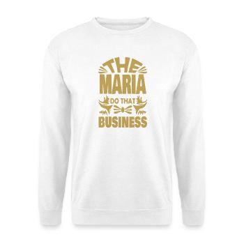 Maria - Unisex Pullover - Weiß - Vorne - Alina (178cm) & Michal (187cm)