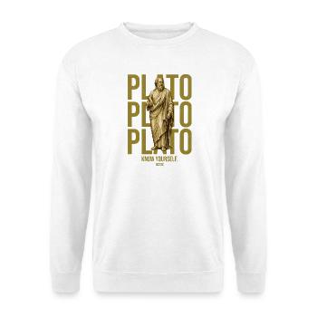 Plato – Know Yourself - Unisex Pullover - Weiß - Vorne