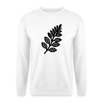 Farn - Unisex Pullover - Weiß - Vorne - Alina (178cm) & Michal (187cm)