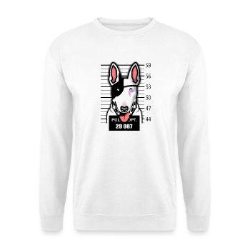 VERHAFTETER HUND - Unisex Pullover - Weiß - Vorne - Alina (178cm) & Michal (187cm)