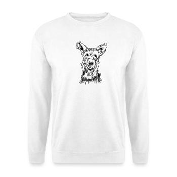 Terrier Berger de Picardie - Unisex Pullover - Weiß - Vorne - Alina (178cm) & Michal (187cm)