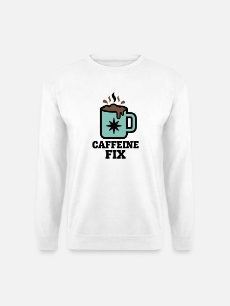 Caffeine Fix Tasse Logo - Unisex Pullover - Weiß
