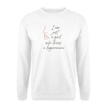 Ich liebe einen Legionär - Unisex Pullover - Weiß - Vorne - Alina (178cm) & Michal (187cm)