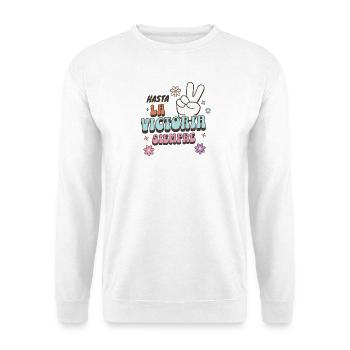 Hasta la victoria siempre - Unisex Pullover - Weiß - Vorne - Alina (178cm) & Michal (187cm)
