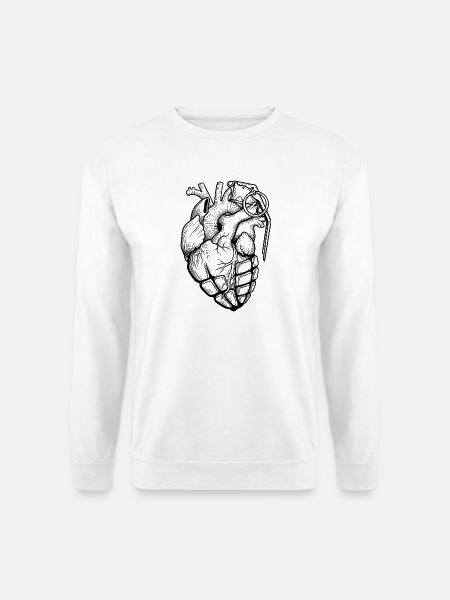 Anatomische grenade_coeur_ - Unisex Pullover - Weiß