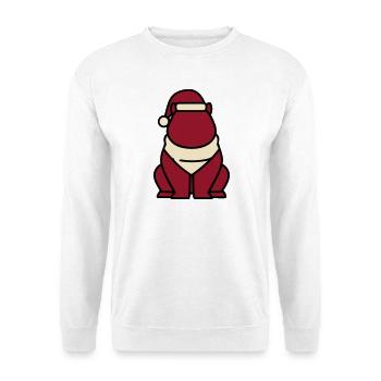 Capybara Weihnachten Icon - Unisex Pullover - Weiß - Vorne - Alina (178cm) & Michal (187cm)