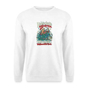 Lichterkette entwirren Ritual - Unisex Pullover - Weiß - Vorne - Alina (178cm) & Michal (187cm)