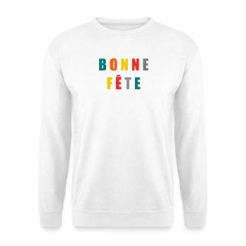 BONNE FÊTE. BONNE FÊTE MAMAN. MAMAN. FÊTE - Sweat-shirt Unisexe - blanc - Devant