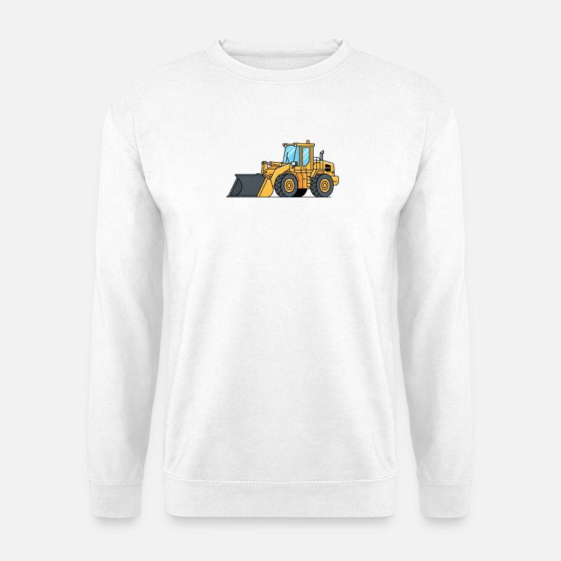 Wheel loader construction machine - Unisex Sweatshirt - white