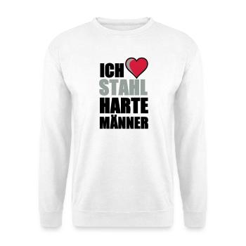 Stahlharte Männer Geschenk - Unisex Pullover - Weiß - Vorne