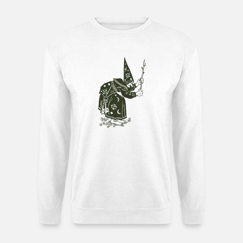 Zauberin Hexe – Magie Fantasy RPG Design - Unisex Pullover - Weiß