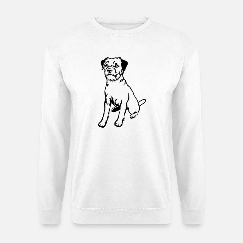 Border Terrier - Unisex Pullover - Weiß
