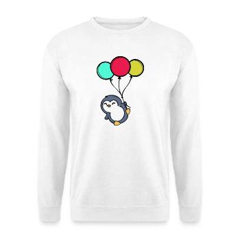 Luftballon Süß Pinguin Teir Vogel Zoo - Unisex Pullover - Weiß - Vorne