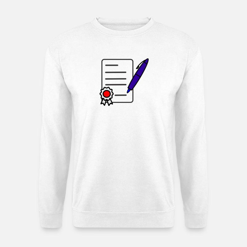 Unterzeichnen Sie einen Vertrag - Unisex Pullover - Weiß