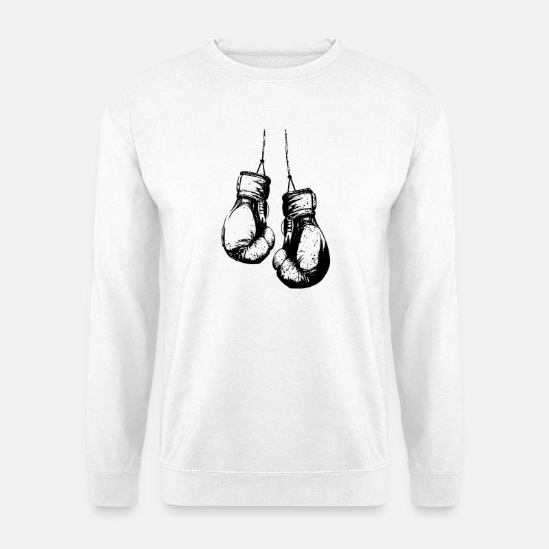 Hanging boxing gloves black - Unisex Sweatshirt - white
