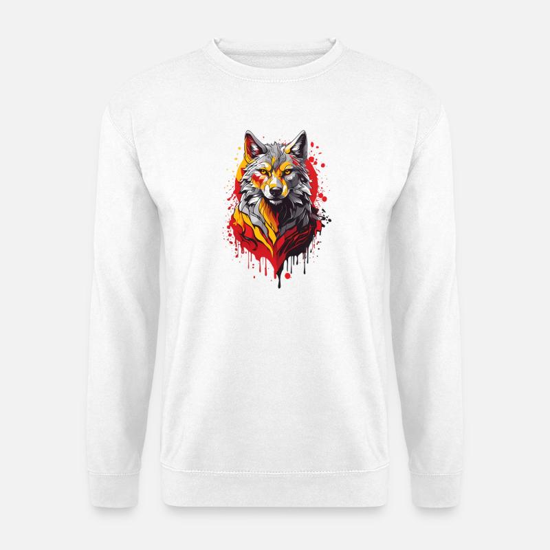 Coole Wolf - Unisex Pullover - Weiß