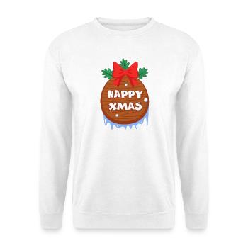 Weihnachten, Frohe Feiertage, Weihnachtsmann - Unisex Pullover - Weiß - Vorne