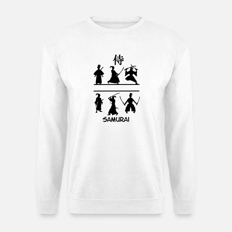 Samurai with swords - Unisex Sweatshirt - white