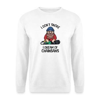 Scie à bois tronçonneuse bûcheron Woodland - Sweat-shirt Unisexe - blanc - Devant
