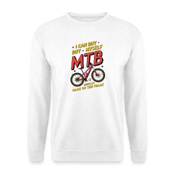 Humorvolles MTB Buy Myself Custom Design - Unisex Pullover - Weiß - Vorne