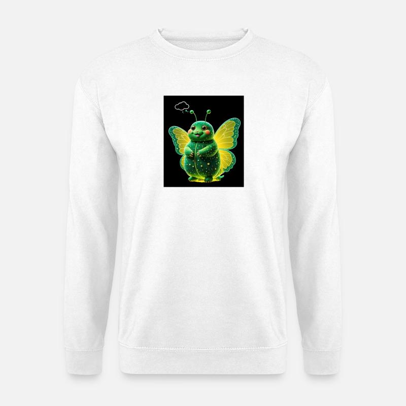Grünleuchter Schmetterling - Unisex Pullover - Weiß