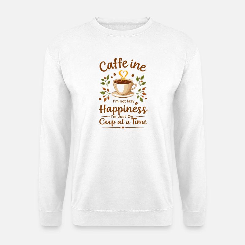 Koffein Ich bin nicht faul - Unisex Pullover - Weiß