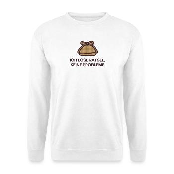 Ich löse Rätsel, keine Probleme - Unisex Pullover - Weiß - Vorne