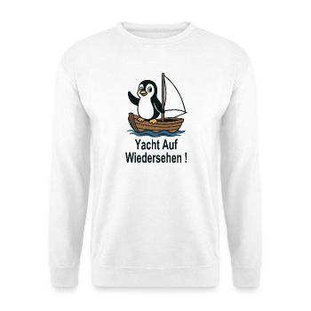Penguin Sailing Dinghy Yacht Goodbye - Unisex Sweatshirt - white - Front