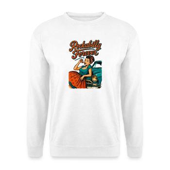 Rockabilly Forever Cherries Wife 50s Gift - Unisex Sweatshirt - white - Front