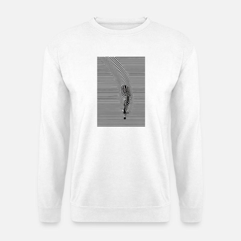 Zebra Optical Illusion - Unisex Sweatshirt - white
