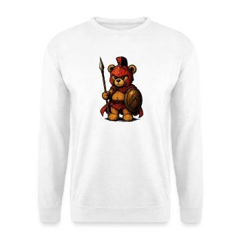 Nounours Spartiate - Humour Geek - Sweat-shirt Unisexe - blanc - Devant