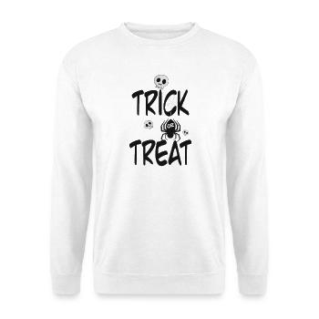 Trick or Treat – Halloween Design 🕷️💀 - Unisex Sweatshirt - white - Front