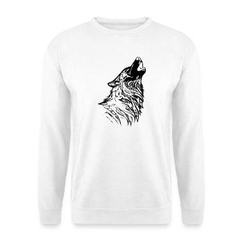 Nordic Wolf Tribal Tattoo - Unisex Sweatshirt - white - Front
