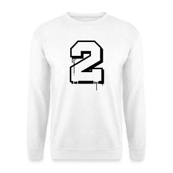 Graffiti Nummer 2 Urban Kunst Design - Unisex Pullover - Weiß - Vorne