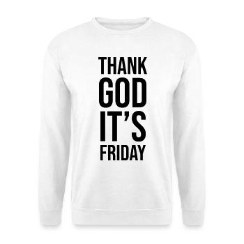 Dieu merci, c’est vendredi - Sweat-shirt Unisexe - blanc - Devant