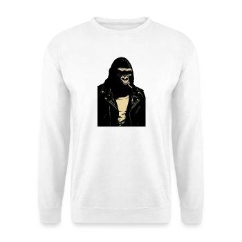 Blouson en cuir Gorilla Rebel - Sweat-shirt Unisexe - blanc - Devant