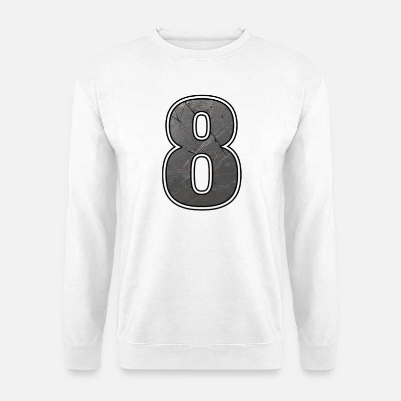 Verwitterte Acht Metalltextur - Unisex Pullover - Weiß