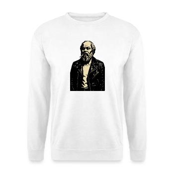 Socrates Ancient Greece Philosopher Noir Portrait - Unisex Sweatshirt - white - Front