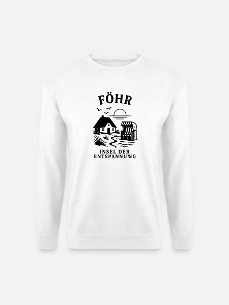 Föhr Insel der Entspannung Nordsee - Unisex Pullover - Weiß