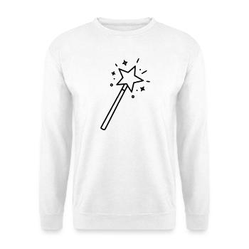 Minimalist Wand Star Magic Line Art - Unisex Sweatshirt - white - Front