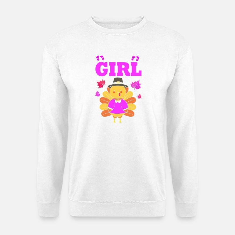 Thanksgiving Gender Reveal Werdende Mutter - Unisex Pullover - Weiß