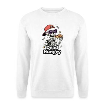 Dead Hungry Skeleton Pizza - Unisex Sweatshirt - white - Front