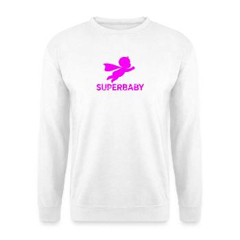 Flying Baby Silhouette Pink - Unisex Sweatshirt - white - Front